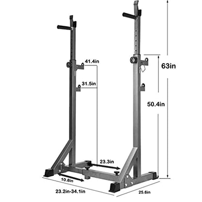 Multifunctional Dumbbell Bench Folding Adjustable Rack Multi-Function Barbell Rack Dip Stand Barbell Stand Weight Lifting Rack Home Gym Fitness Weight Lifting Bench Press Dipping Station