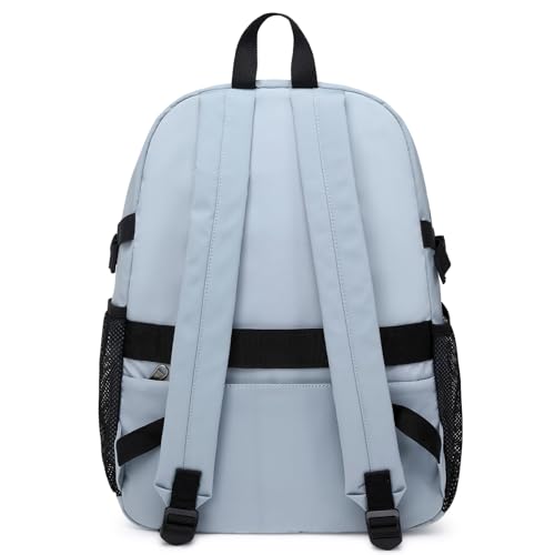 MIRLEWAIY Classical School Backpack Lightweight Bookbag Casual Daypack Travel Work Bag For Teenagers College Girls boys - color: Steel-blue
