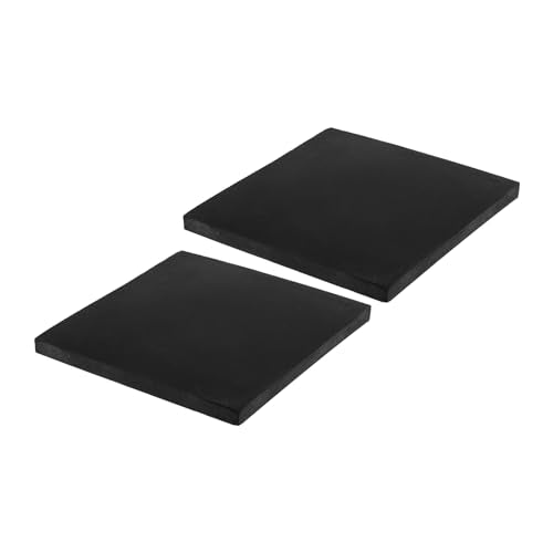 PATIKIL Rubber Anti-Vibration Pads, 2 Pcs Square Vibration Isolation Mats 6" x 6" x 0.4" for HVAC Air Conditioner Air Compressor Washer Dryer, Black - size: 6" x 6" x 0.4"