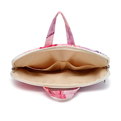canvaslife Pink marble Patten Waterproof Laptop Shoulder Messenger Bag Case Sleeve for 14 Inch 15 Inch Laptop Case Laptop Briefcase 15.6 Inch - color: Pink Marble