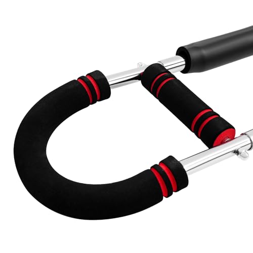 Twister Arm Trainer Upper Body Strength Builder 5 Levels Resistance Adjustment Detachable Arm Exercise Equipment U-Shaped Adjustable Trainer for Chest Wrists Back and Shoulders Exercise - color: Red