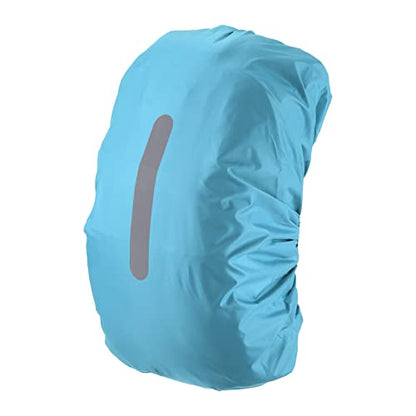 PATIKIL Waterproof Backpack Rain Cover, Non-Slip Backpack Cover with Vertical Reflective Strap Stay Dry for Hiking, Camping, Hunting - color: Light Blue, size: Medium