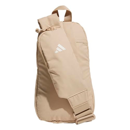 adidas Essentials 3 Crossbody – Sling Bag with Phone Pocket - color: Warm Sandstone Beige/Wonder Alumina Grey