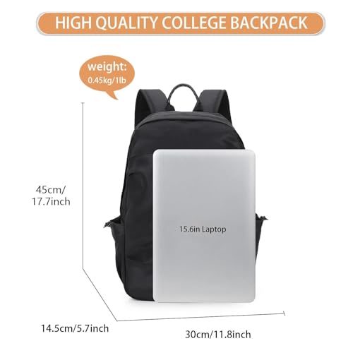 BESMART Lightweight Travel Laptop Backpack，Business Waterproof Slim Sturdy Laptops Backpack Personal Item Bag, College School Computer Bag with USB Port&Trolley Sleeve Fits 15.6 Inch Notebook