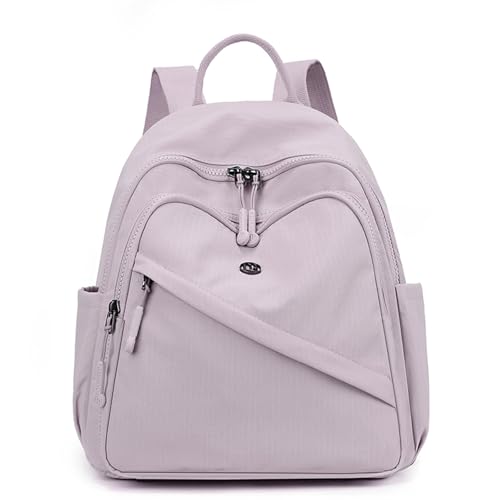 Backpack for Women Small, Mini Nylon Travel Backpack Purse, Shoulder Bag Cute Lightweight Daypack for Ladies (Lavender) - color: Lavender