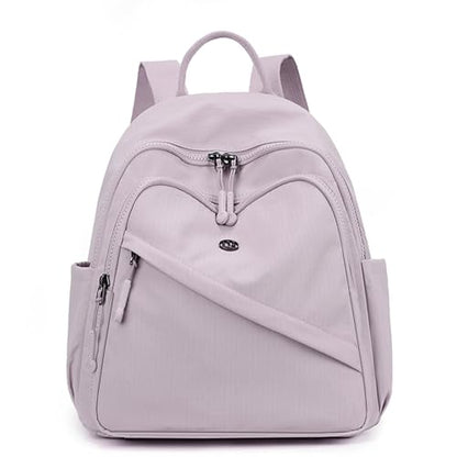 Backpack for Women Small, Mini Nylon Travel Backpack Purse, Shoulder Bag Cute Lightweight Daypack for Ladies (Lavender) - color: Lavender
