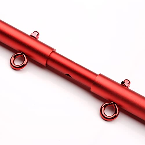 2026 Upgraded Heavy Duty Expandable Spreader Bar – Adjustable PU Straps for Pilates, Yoga - style: Red+BlackStar