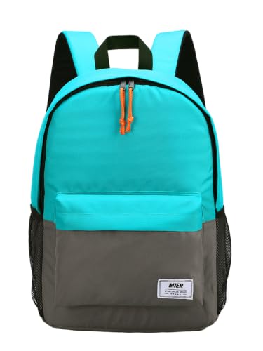 MIER Insulated Backpack Cooler Small Leakproof Lightweight Cute for Women Men to Work, Picnics, Camping, Park Day Trips, 15 L - color: Peacock blue/dark gray