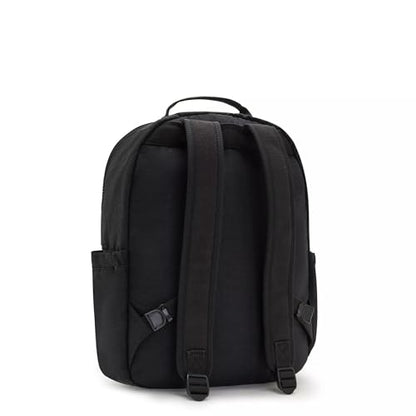 Kipling Women's Seoul 15" Laptop Backpack, Durable, Roomy with Padded Shoulder Straps, Built-In Protective Sleeve - color: True Black 2, size: 12.75''L x 17.25''H x 8''D