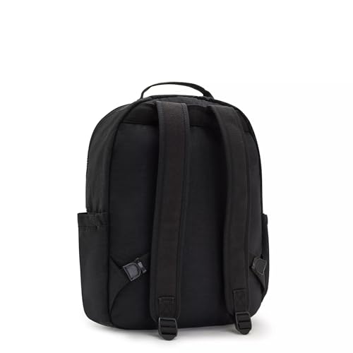 Kipling Women's Seoul 15" Laptop Backpack, Durable, Roomy with Padded Shoulder Straps, Built-In Protective Sleeve - color: True Black 2, size: 12.75''L x 17.25''H x 8''D