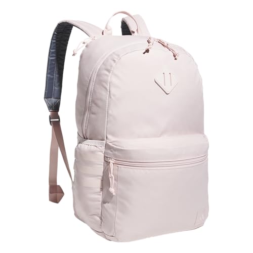 adidas Classic 3-Stripe Backpack for Laptop, School and Travel, 28L - color: Sandy Pink/Onix Grey