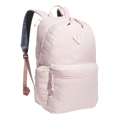 adidas Classic 3-Stripe Backpack for Laptop, School and Travel, 28L - color: Sandy Pink/Onix Grey