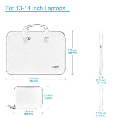 Hseok Laptop Sleeve 14 inch Case with Small Case, Compatible with MacBook Neo 14, MacBook Pro 14 M5/M4/M3/M2/M1, XPS 14 and Most 14 inch Notebooks, Neoprene Computer Handbag,P01U01 - color: P01u01, size: 14"