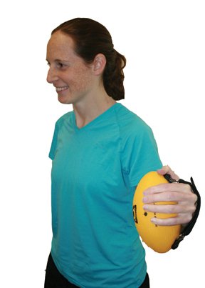 CanDo Handy Grip Weighted Ball for Weight Training and Exercise - Ergonomic Non-Slip Hand Weight, 1lb Tan - size: 1 lb