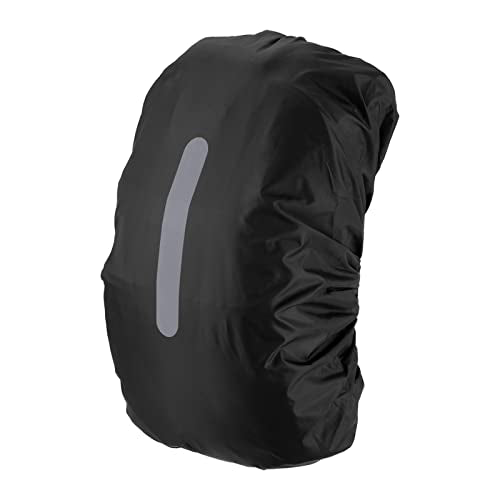 PATIKIL Waterproof Backpack Rain Cover, Non-Slip Backpack Cover with Vertical Reflective Strap Stay Dry for Hiking, Camping, Hunting - color: Black, size: Medium
