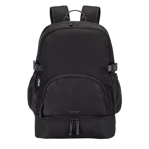Bentgo 2-in-1 Adult Backpack & Insulated Lunch Bag - color: Obsidian Charcoal
