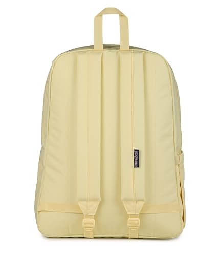 JanSport SuperBreak Plus Backpack with Padded 15-inch Laptop Sleeve and Integrated Bottle Pocket - Spacious and Durable Daypack for Work and Travel, Lemon Ice - color: Lemon Ice