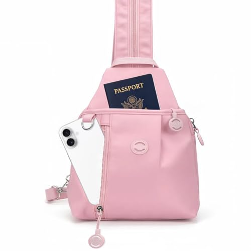 Oxford Waterproof Travel Purses for Women. 3 in 1 Anti Theft Travel Tote Bag,Trail Pocket Multi Pocket Crossbody Bag. - color: Pink