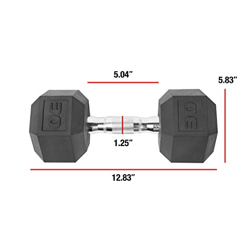 CAP Barbell Coated Dumbbell Weight | Multiple Options Pairs & Sets - size: 25 lb - Pair, style: 12-Sided - Black Handle
