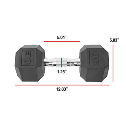 CAP Barbell Coated Dumbbell Weight | Multiple Options Pairs & Sets - size: 25 lb - Pair, style: 12-Sided - Black Handle