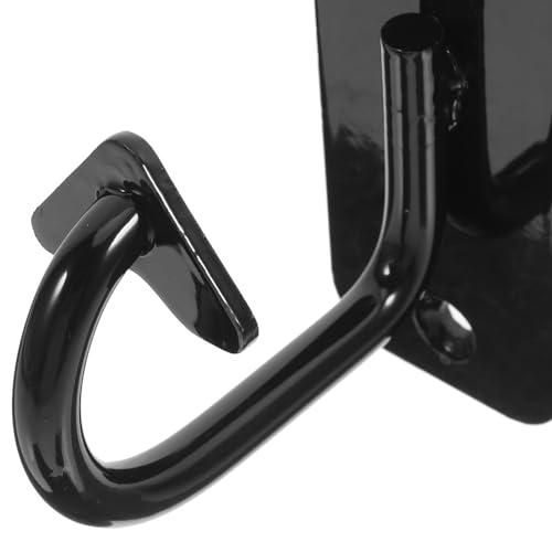 Cabilock Yoga Hammock Wall Anchor Hooks, Heavy Duty Black Pilates Fixed Hooks for Home Gym Strength Training, Resistance Band and Battle Rope Strap Ceiling Hangers