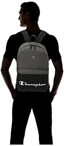 Champion Manuscript Backpack with Padded Adjustable Straps, Water Bottle Pocket for Work, Travel, Daily Use - color: Heather Grey