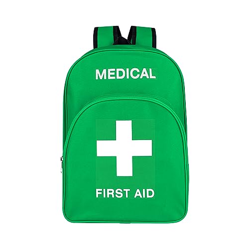 Red First Aid Bags Empty First Aid Backpack Empty Medical Storage Bag for First Aid Kits Pack Emergency Hiking Backpacking Camping Cycling Riding Climbing Travel Car (Green) - color: Green