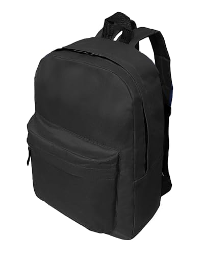 Casual Daypack Backpacks For Men and Women Canvas Backpack 15.6 Inch Lightweight Shoulders workbag Travel Water Resistant Back Pack Black - color: Black