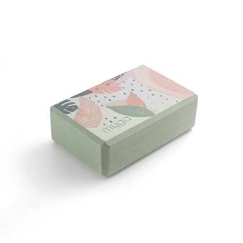 MYGA Yoga Block,Lightweight EVA Foam Yoga Brick,High Density Non-Slip Block for Yoga Poses, Pilates, Balance and Flexibility - color: Palm