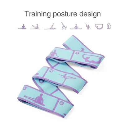 Adjustable Stretch Strap for Kids, 8-Loop Elastic Resistance Band for Children Gymnastics, Ballet Dance, Yoga, Stuff，Pilates & Flexibility Training, Home Exercise Equipment for Girls - color: Blue