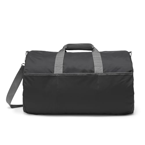Amazon Essentials Lightweight 20-inch Duffel Bag for Travel with 30 lb Weight Capacity, Zippered Pockets, Collapsible Design, Black - color: Black, size: 20 inches