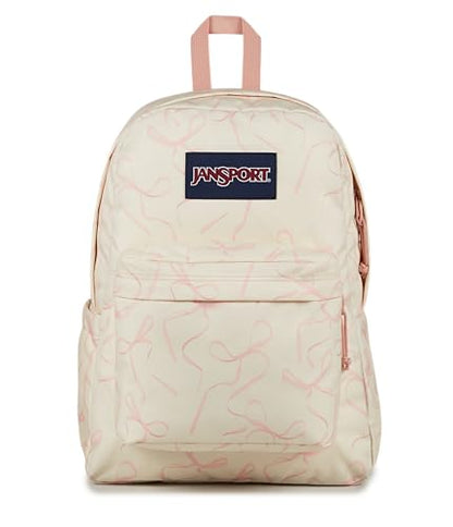 JanSport SuperBreak Plus Backpack with Padded 15-inch Laptop Sleeve and Integrated Bottle Pocket - Spacious and Durable Daypack for Work and Travel - Rows Of Bows - color: Rows of Bows