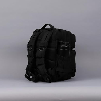 WOLFpak 25L Tactical Gym Backpack (Nightshade Edition) Durable 1000D Waterproof Oxford Material with MOLLE Webbing, Laptop Pocket & Dual Cup Holders - color: Nightshade Edition