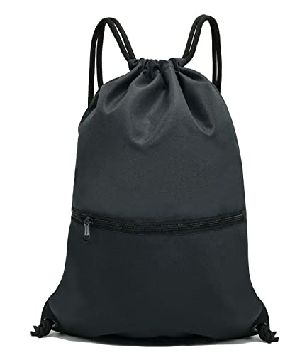 HOLYLUCK Drawstring Backpack Bag Sport Gym Sackpack - color: Ablack