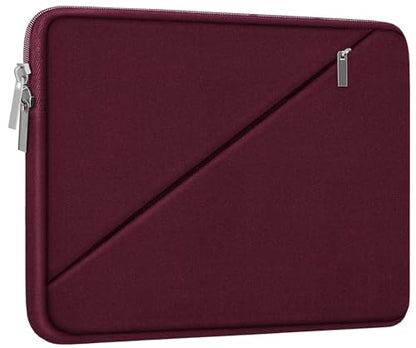 Laptop Sleeve 15.6 inch, Traveling Carrying Computer Bag with Zippered Pocket, Shockproof Protective Laptop Case Compatible for Apple Notebook, HP, Dell, Acer, Asus, Lenovo, Wine Red - color: Wine Red, size: 15.6 inch