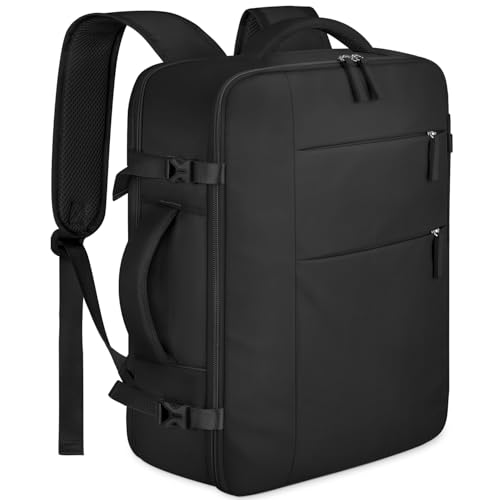 Capolo Travel Backpack for Women Men Waterproof Laptop Backpack Airlines Approved Carry On Backpack Bag Computer Bookbag for Business, Work, Traveling Fits 17 Inch Laptop(Black Zipper,XL) - color: Black Zipper, size: 17.3 Inch (X-Large)