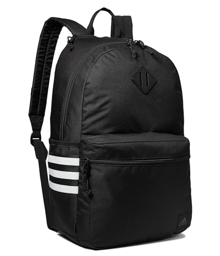adidas Classic 3-Stripe Backpack for Laptop, School and Travel, 28L - color: Black/White/5.0