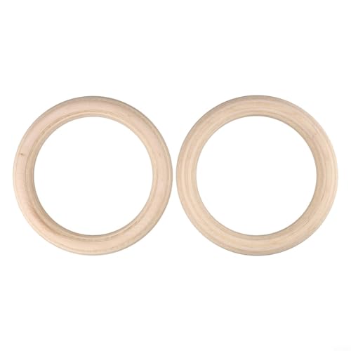 Wooden Exercise Rings (Set Of 2) Perfect Addition To Your Home Workout Regimen(25mm 19cm)