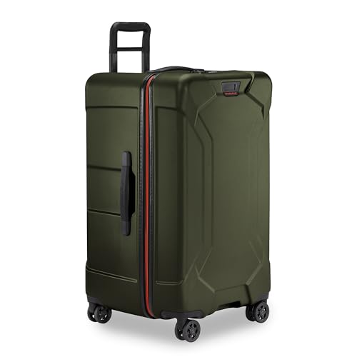 Briggs & Riley 28" Medium Trunk Spinner - Checked Luggage for Travel, Suitcases with Wheels, Hardside Rolling Bag for Men & Women, Self-Repairing Zipper - Torq Collection, Hunter Green - color: Hunter, size: 28" Medium Trunk