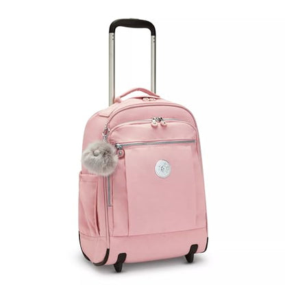 Kipling Women's Gaze Large Rolling Backpack, Durable, Wheeled Backpack with Adjustable Shoulder Straps, Nylon Book Bag - color: Bridal Rose