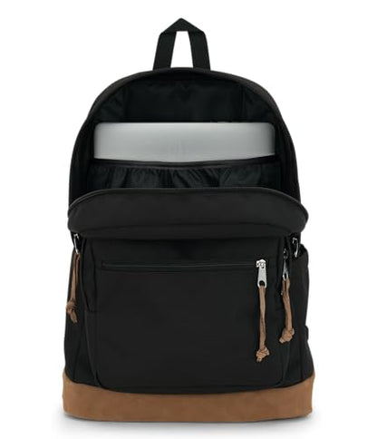 JanSport Right Pack Backpack - Durable Daypack with Padded 15" Laptop Sleeve, Spacious Main Compartment & Integrated Water Bottle Pocket - Black - color: Black