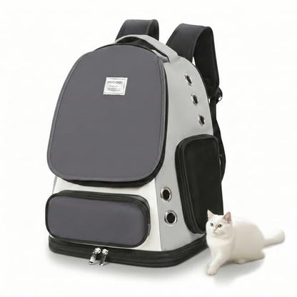 Cat Backpack Carrier, TSA Airline Approved Pet Travel Bag for Small Medium Dogs, Ventilated Hiking Camping Backpack for Cats, Kitten and Puppy up to 18 lbs, Gray Mesh - color: Gray Mesh