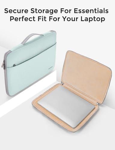 DOMISO Laptop Case Sleeve Protective Cover Compatible with MacBook Air 13 M4 M3 M2,MacBook Pro M2 M1,iPad Air/Pro,13 inch Dell,Lenovo, HP,Asus,Waterproof Computer Cases Bag with Handle,Mint Green - color: Mint Green, size: 13" for mac book