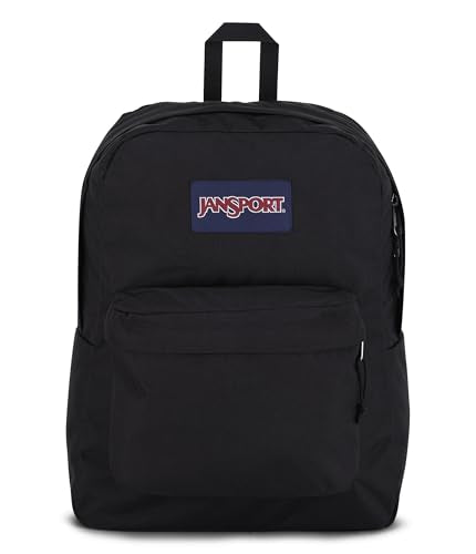 JanSport SuperBreak One Backpacks - Durable, Lightweight Bookbag with 1 Main Compartment, Front Utility Pocket with Built-in Organizer - Premium Backpack, Black - color: Black