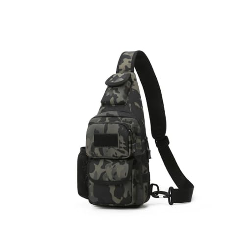 Sling Bag Crossbody Backpack for Men,Handiness Skiing Sling Bag, Lightweight Daypack for Hiking Travel (Black 2) - color: Black 2