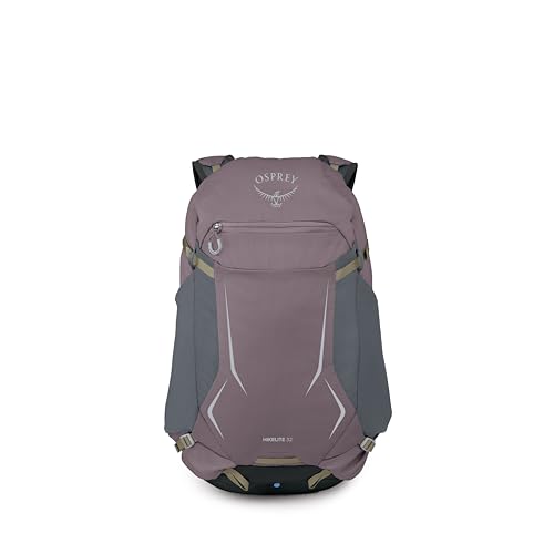 Osprey Hikelite 32L Durable Hiking Backpack - Travel Daypack with Rain Cover for Men and Women, Graphite Purple - color: Graphite Purple, style: 32l