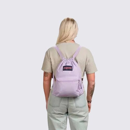 JanSport Draw Sack, Pastel Lilac - color: Pastel Lilac