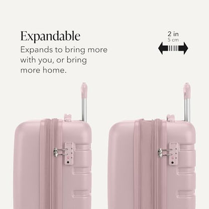 SwissGear 7366 Signature Hardside Expandable Luggage with Spinner Wheels, TSA Lock, Cup-Holder, Pink, Carry-On 19-Inch - color: Pink, size: Carry-On 19-Inch