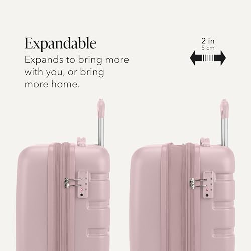 SwissGear 7366 Signature Hardside Expandable Luggage with Spinner Wheels, TSA Lock, Cup-Holder, Pink, Carry-On 19-Inch - color: Pink, size: Carry-On 19-Inch