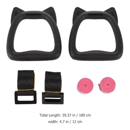 Ciieeo Gymnastic Rings with 1m Adjustable Straps, Professional Pull-up Training Workout Rings for Body Strength, Sturdy Fitness Equipment Set for Boys and Indoor Gymnastics